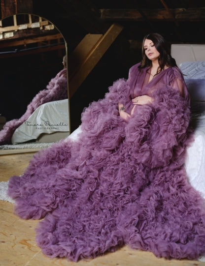 Plum Purple Barbara Gown
