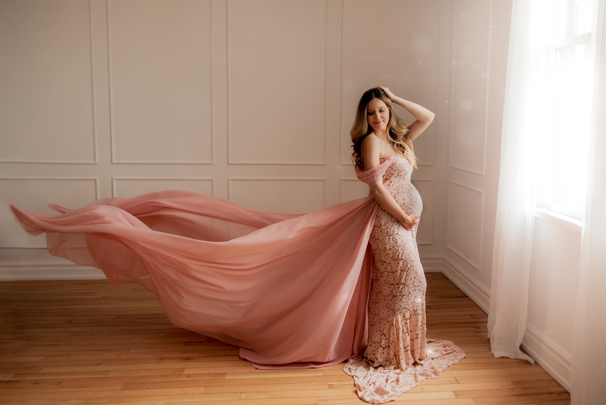 Dusty Pink Papoula Gown – Sugar Bump Gown Rentals