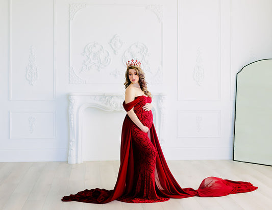 Red Lace Papoula Gown