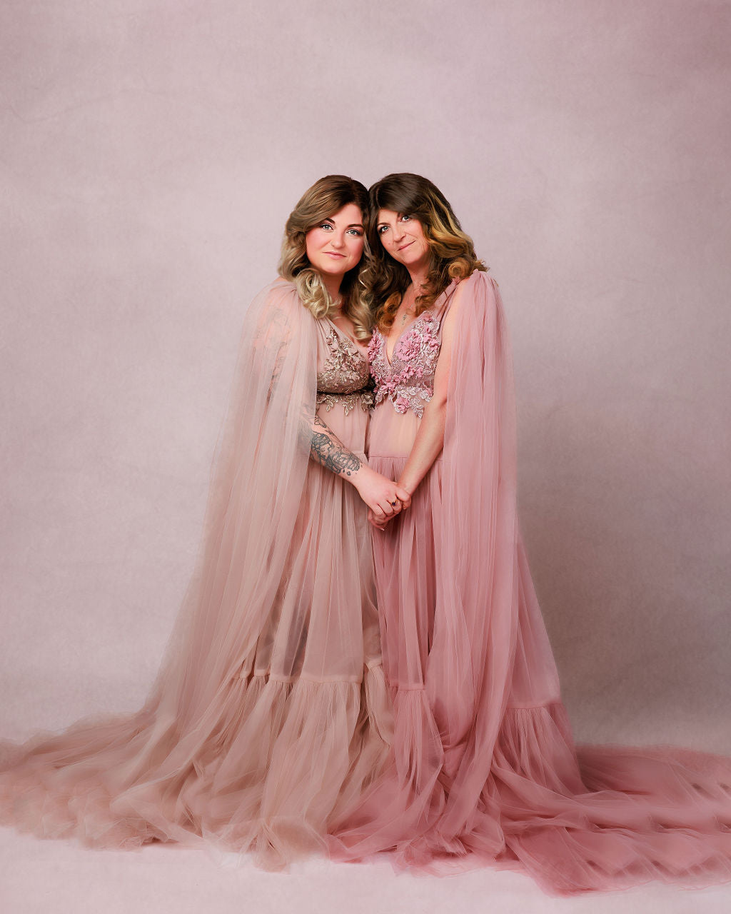 Dusty Pink Wisteria Gown - maternity photoshoot dress