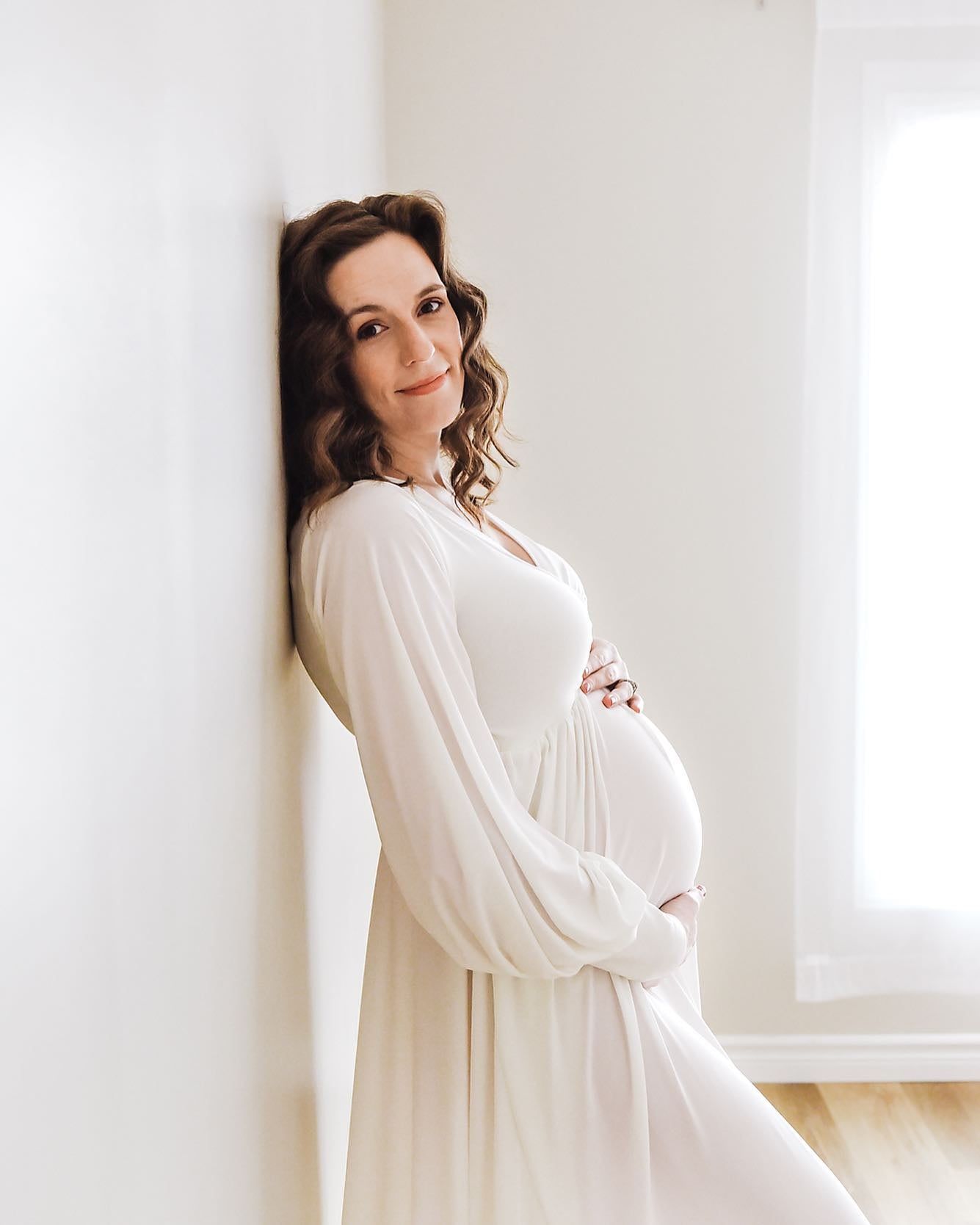 Ivory Clara Gown - maternity photoshoot dress