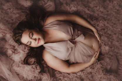 Mauve Esmeralda Gown - maternity photoshoot dress
