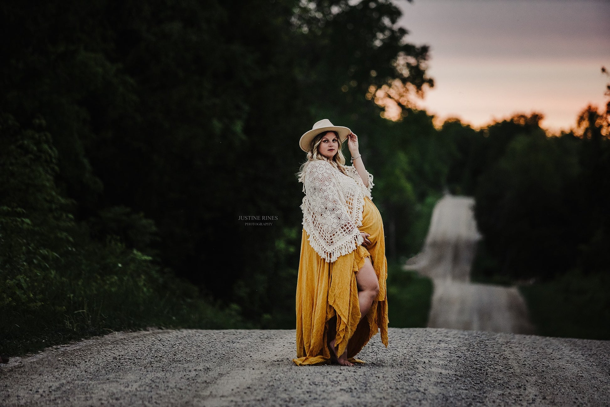 Crochet Cotton Boho Ginger Yellow Gown - 