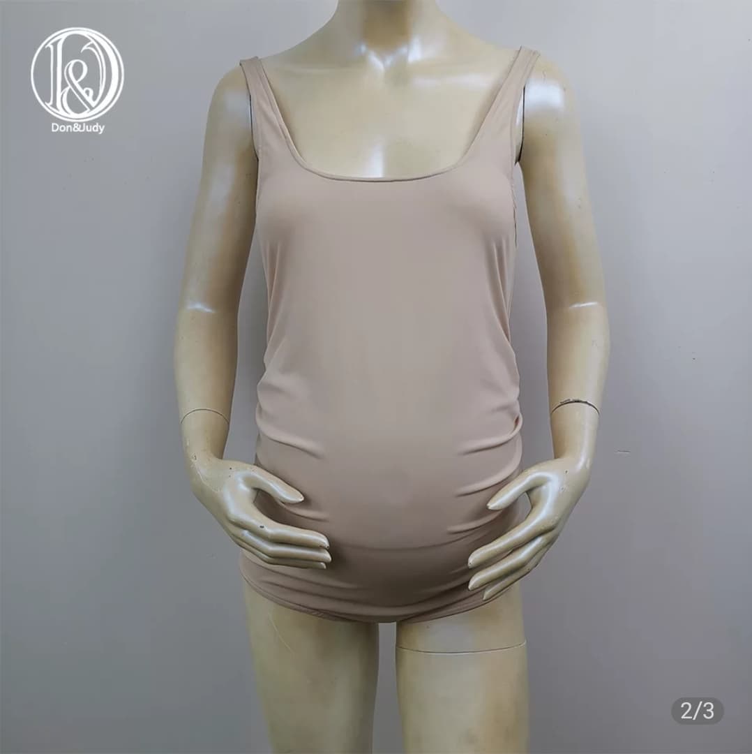 Nude Scoop Neck Bodysuit Slip - maternity photoshoot dress