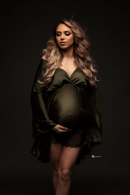 Olive Lilibet Dress - maternity photoshoot dress