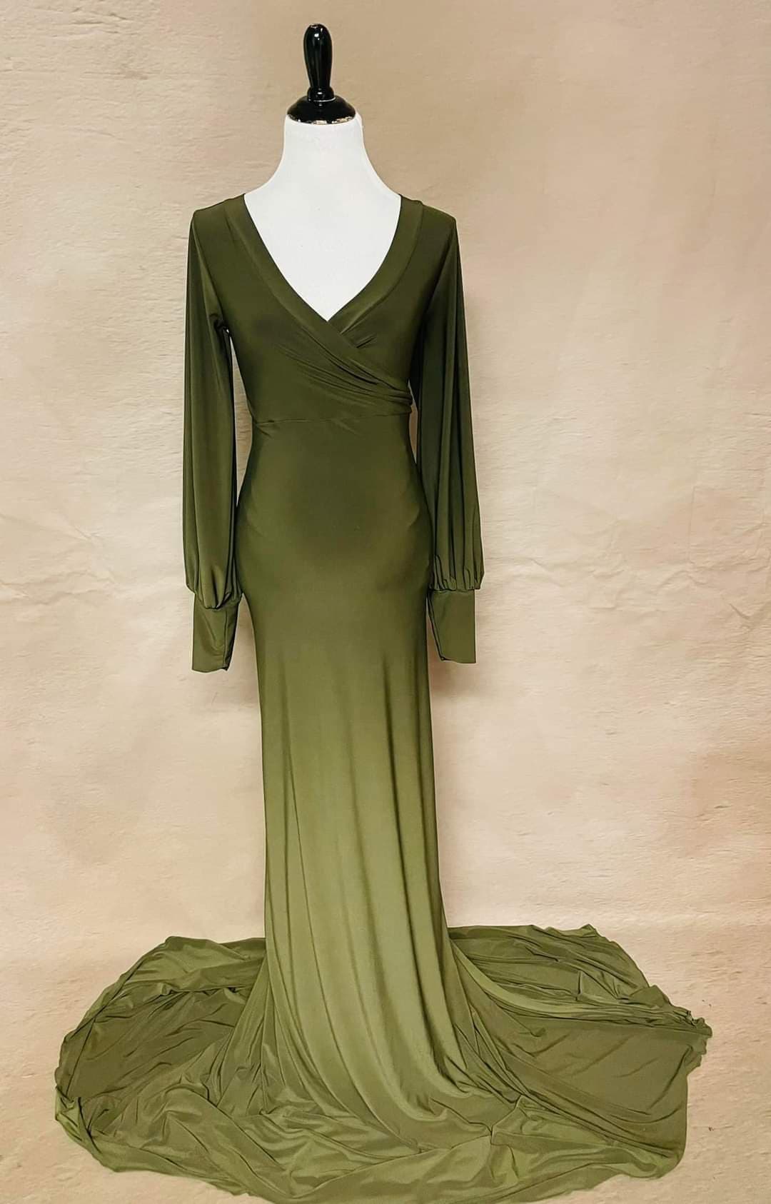 Olive Zya Gown - maternity photoshoot dress