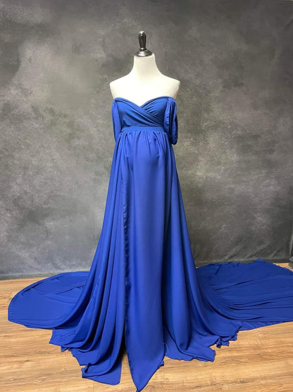 Royal Blue Adeline Gown - maternity photoshoot dress