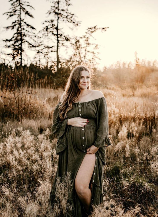 Long Sleeve Maternity Shoot Lace Dress - Shop Maternity Wear Online