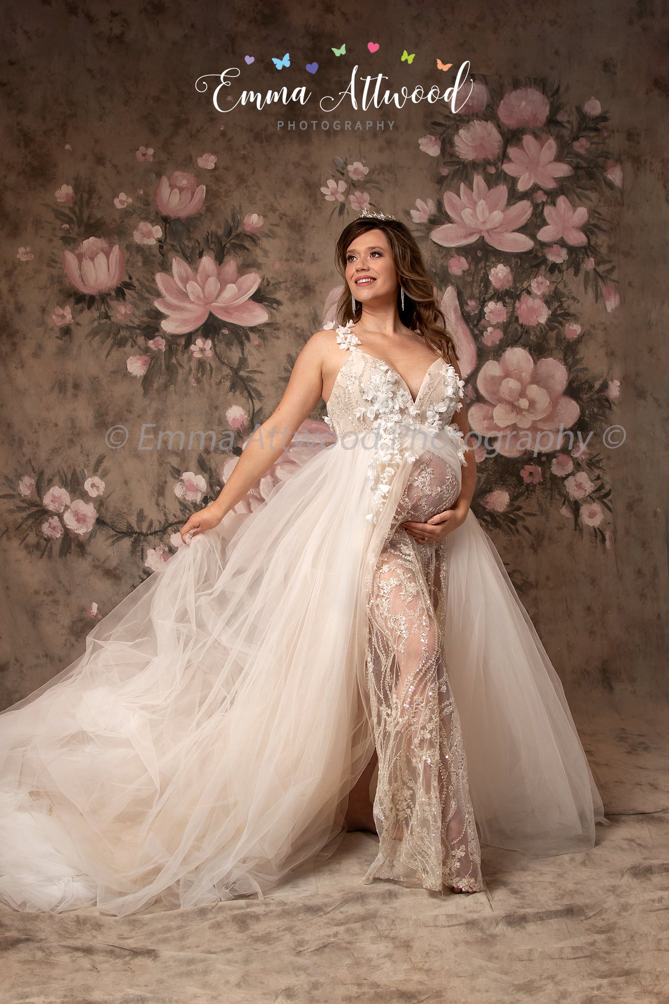Champagne Run Away With Me Gown - maternity photoshoot dress