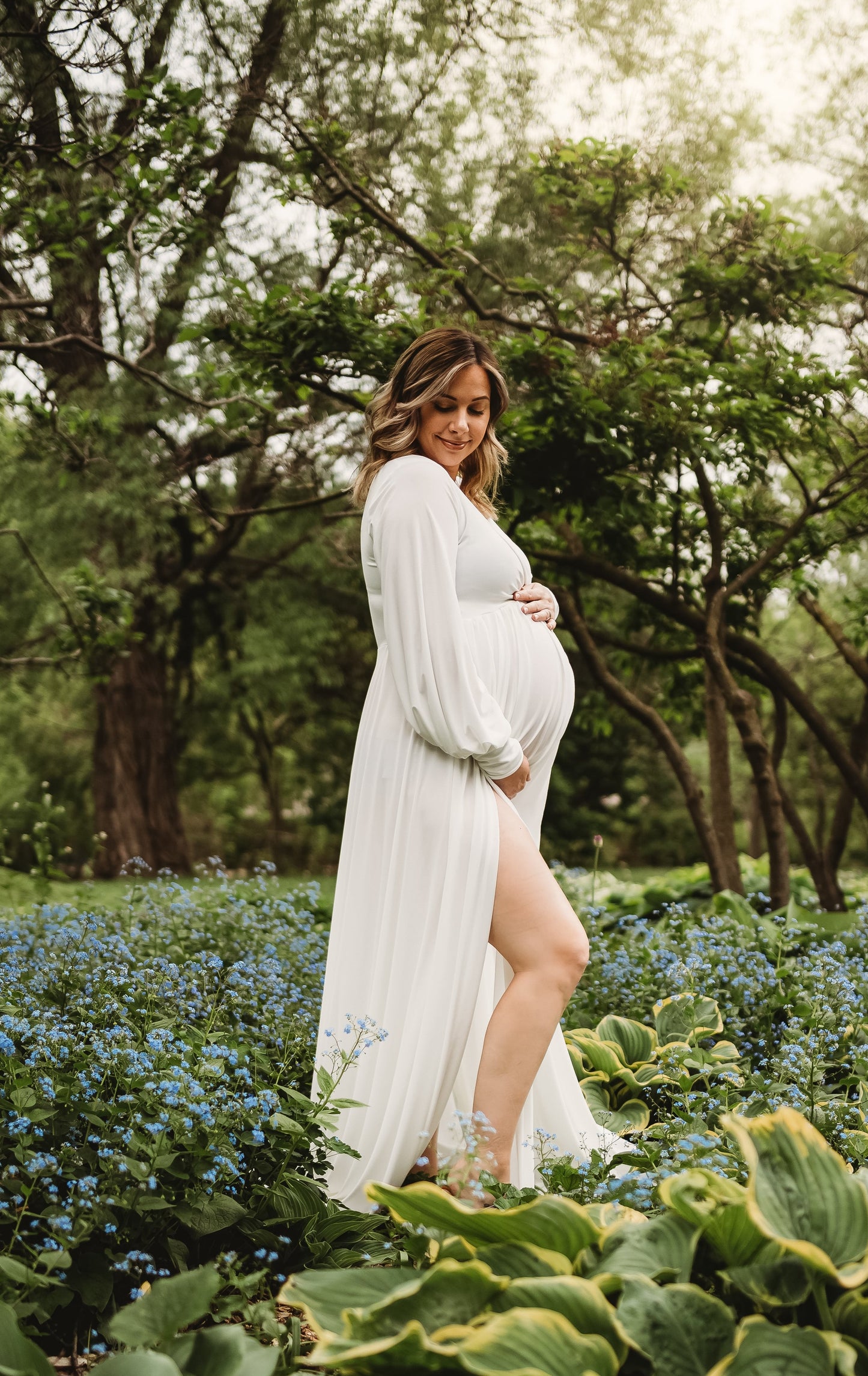 Ivory Clara Gown - maternity photoshoot dress