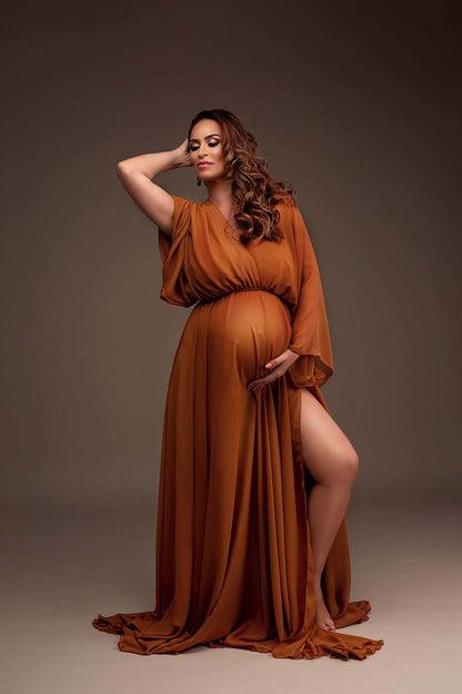 Malti Set Cognac - maternity photoshoot dress