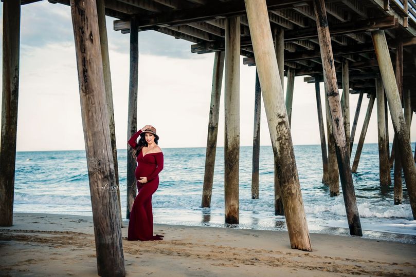 Scarlet Burgundy dress - maternity photoshoot dress